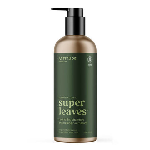 Attitude, Super Leaves Shampoo Nourishing Bergamot & Ylang Ylang, 16 Oz