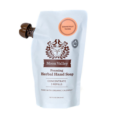 Moon Valley Organics, Foaming Herbal Hand Soap Concentrate Grapfruit Thyme, 10.7 Oz