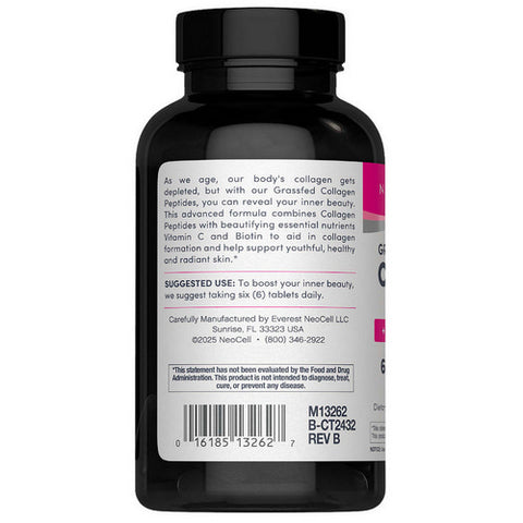 Neocell Laboratories, Collagen Peptides Grass Fed + C & Biotin, 270 Tablets