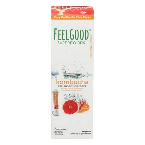 Feelgood Organic Superfoods, Kombucha Grapefruit, 1.19 Oz