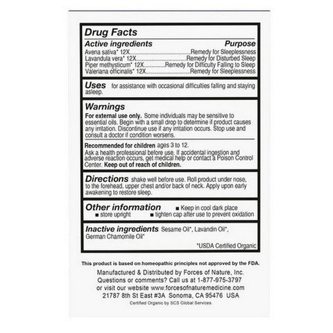 Forces of Nature, Sleep Well For Kids, 4 Ml