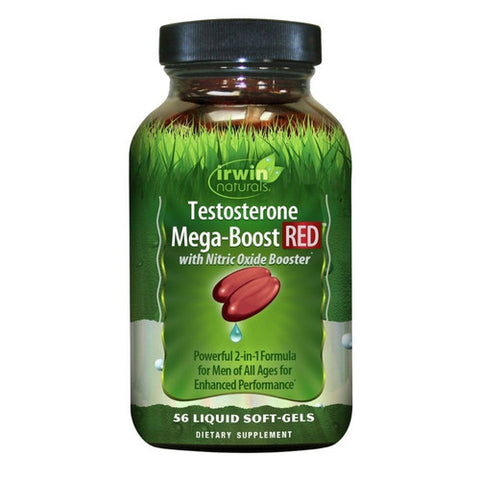Irwin Naturals, Testosterone Mega Boost RED, 56 Softgels
