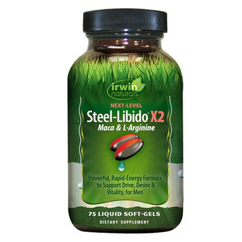 Irwin Naturals, Next Level Steel Libido X2 Maca & L-Arginine, 75 Softgels