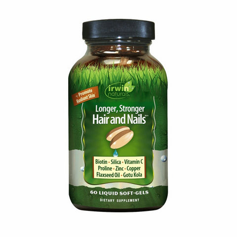 Irwin Naturals, Longer, Stronger Hair & Nails, 60 Softgels
