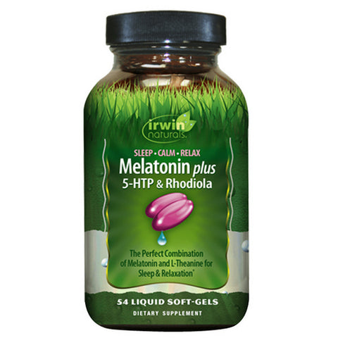 Irwin Naturals, Melatonin plus 5-HTP & Rhodiola, 54 Softgels