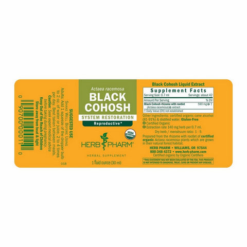 Herb Pharm, Black Cohosh Extract, 1 Oz