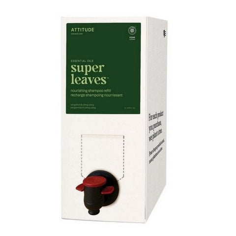 Attitude, Super Leaves Shampoo Nourishing Bergamot Refill, 2 Litre