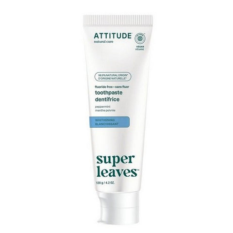Attitude, Toothpaste Fluoride Free Whitening Peppermint, 120 Grams
