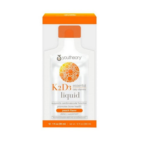 Youtheory, Vitamin K2 and D3 Liquid Packets, 12 Oz