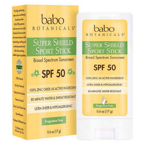 Babo Botanicals, Baby Face Mineral Sunscreen Stick SPF 50, 0.6 OZ