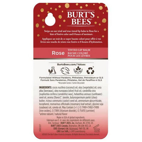 Burts Bees, Rose Tinted Lip Balm Blister Box, 0.15 Oz