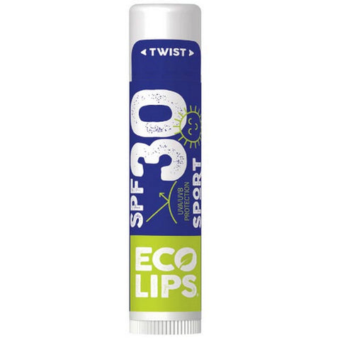 Eco Lips, Sport SPF 30 Broad Spectrum Sunscreen Lip Balm, 0.15 Oz