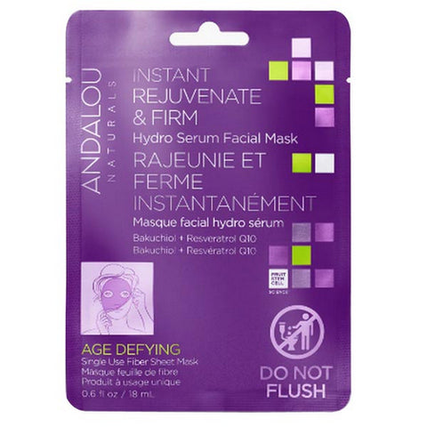 Andalou Naturals, Age Defying Instant Rejuvenate and Firm Sheet Mask, 0.6 Oz