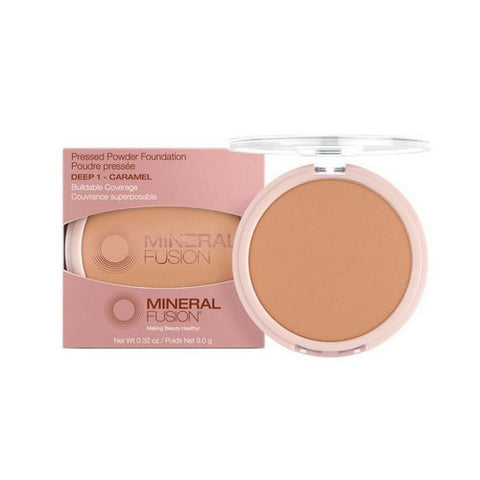 Mineral Fusion, Deep 1 Caramel Pressed Powder Foundation, 0.32 Oz