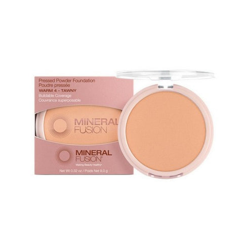 Mineral Fusion, Warm 4 Tawny Pressed Powder Foundation, 0.32 Oz
