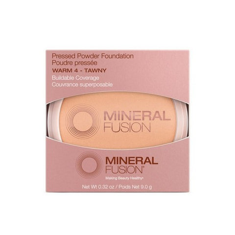 Mineral Fusion, Warm 4 Tawny Pressed Powder Foundation, 0.32 Oz