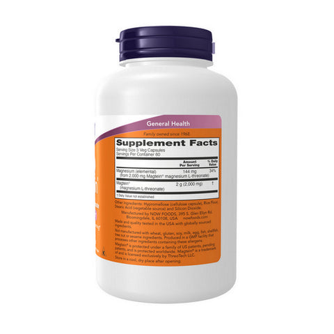 Now Foods, Magtein, 180 Veg Caps