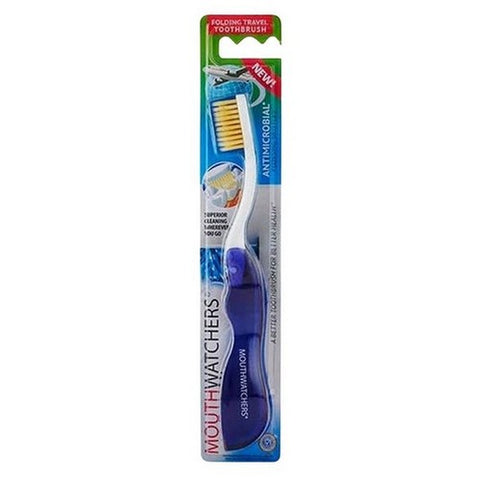 Mouth Watchers, Blue Soft Travel Toothbrush Travel, 1 Count