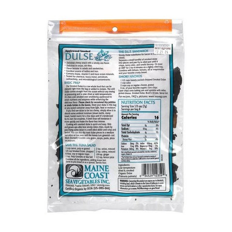 Maine Cost Sea Vegetables, Applewood Smoked Dulse Leaf, 2 Oz