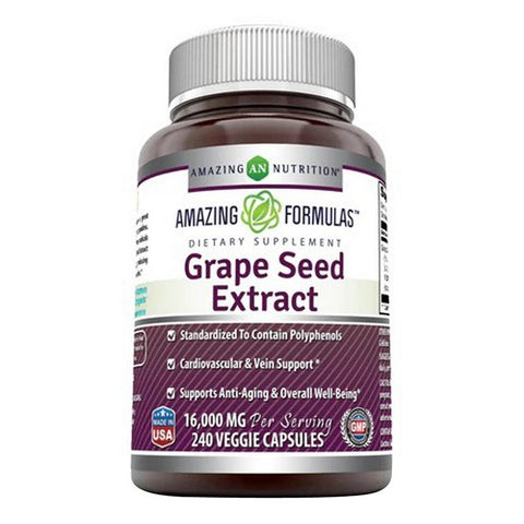 Amazing Nutrition, Amazing Formulas Grapeseed Extract, 1600 mg, 240 VegCaps
