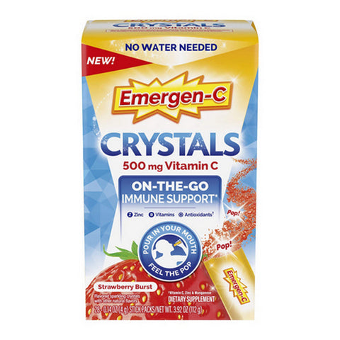 Alacer, Emergen-C Crystals Strawberry Burst, 28 Count