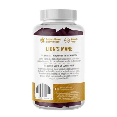 Om Mushrooms, Lion's Mane Gummies, 60 Gummies