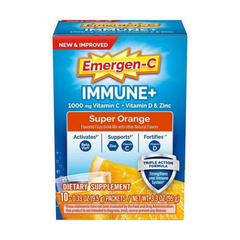 Alacer, Emergen-C Immune Plus Vitamin C Super Orange, 10 Count