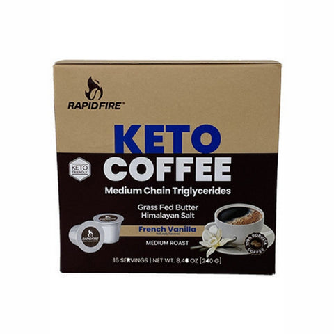 Rapid Fire, Keto Coffee French Vanilla Pods, 8.64 Oz