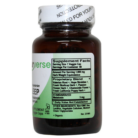Sleep With Valerian And Melatonin Liquid Capsules 60 VegCaps by Naturverse