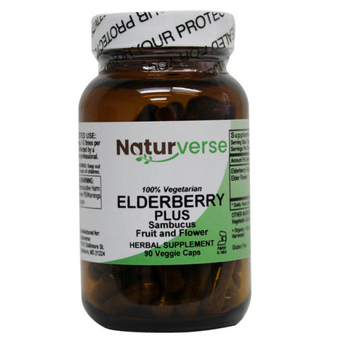Elderberry Plus Powder Capsules 90 VegCaps by Naturverse