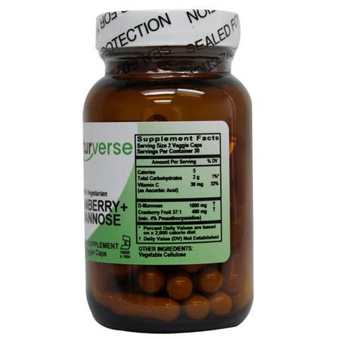 Cranberry + D-Mannose Powder Capsules 60 VegCaps by Naturverse