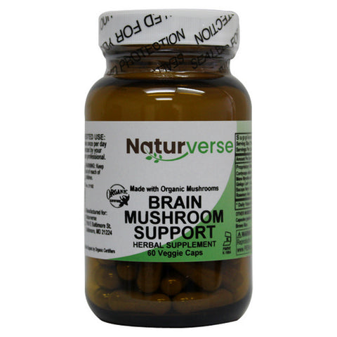 Brain Mushroom Support COG Powder Capsules 60 VegCaps by Naturverse