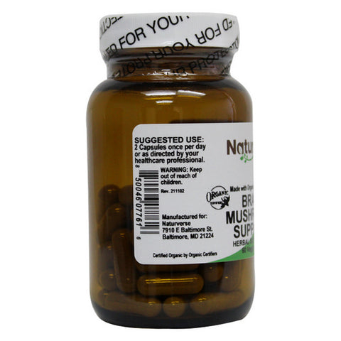 Brain Mushroom Support COG Powder Capsules 60 VegCaps by Naturverse