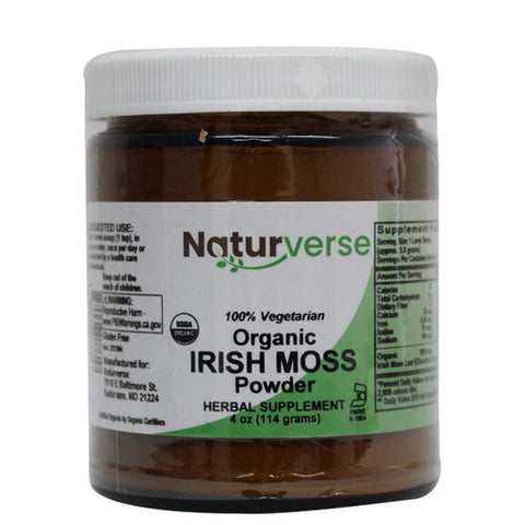 Organic Irish Moss Thallus Powder 4 Oz by Naturverse