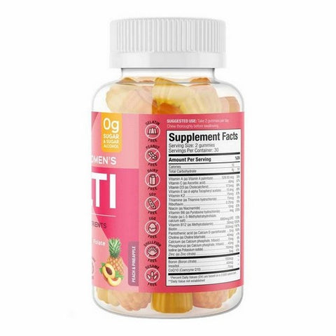SUKU Vitamins, The Complete Womens Multi Gummy Vitamin Peach And Pineapple, 60 Gummies