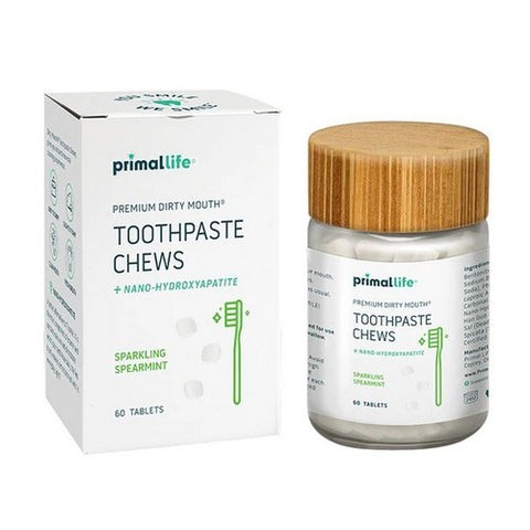 Primal Life Organics, Toothpaste Chews Polished Peppermint, 60 Tabs