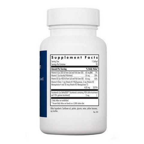 Nutricology/ Allergy Research Group, Full Spectrum Vitamin K With A D And E, 90 Softgels