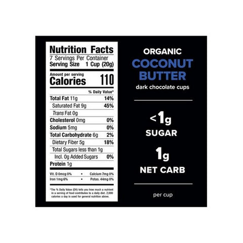 East Park Research, Organic Dark Chocolate Coconut Keto Cups, 4.93 Oz(Case Of 6)