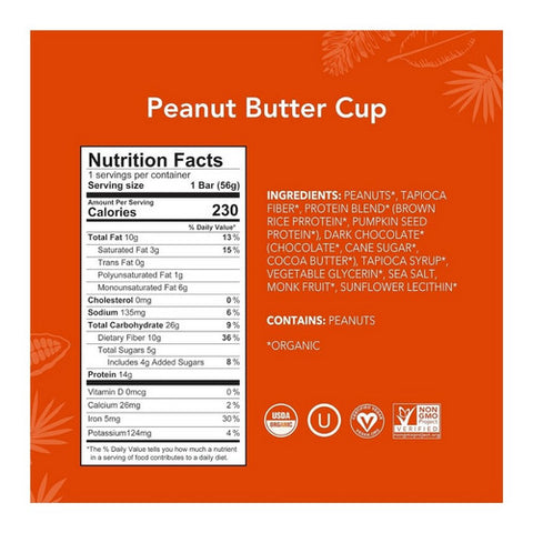 Aloha, Peanut Butter Cup Protein Bar, 1.98 Oz (Case Of 12)
