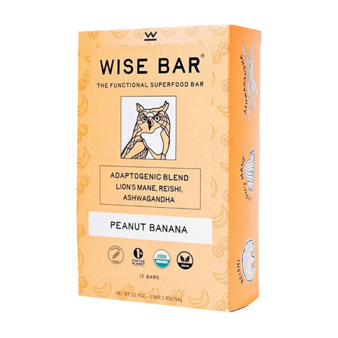 Wise Bar, Organic Peanut Butter Banana Bar, 1.9 Oz(Case Of 12)