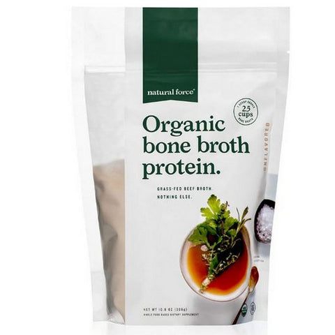 Natural Force, Organic Bone Broth Protein Unflavored, 10.8 Oz