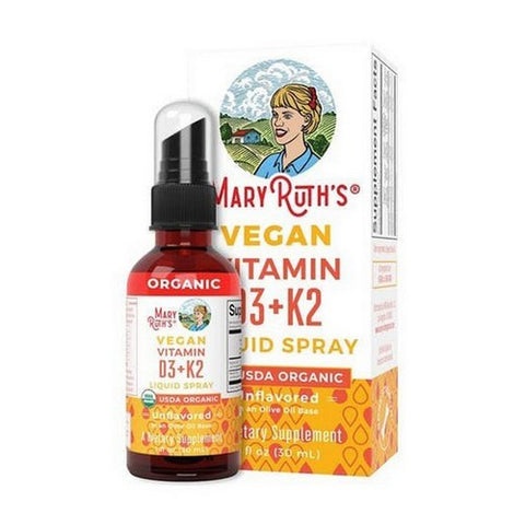 MaryRuth's, Organic Unflavored D3 + K2 Liquid Spray, 1 Oz
