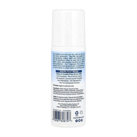 Kiss My Face, Liquid Rock Roll-On Deodorant, Fragrance Free 3 OZ EA