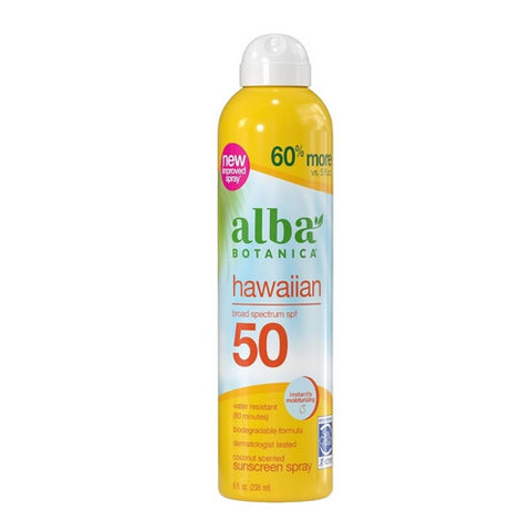 Alba Botanica, Alba Bontanica Sunscreen Coconut SPF 50 Spray, 8 Oz