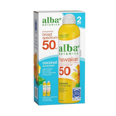 Alba Botanica, Alba Bontanica Sunscreen Coconut SPF 50 Spray, 16 Oz