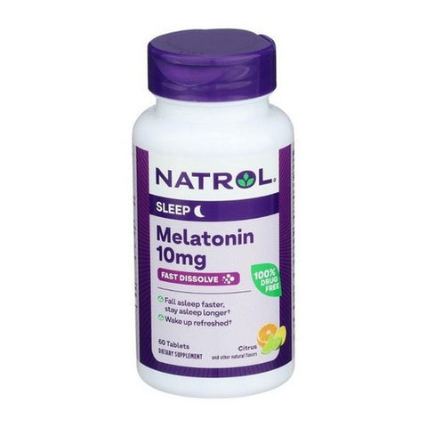 Natrol, Melatonin Maximum Strength Fast Dissolve Sleep Aid, 10 mg, 60 Count