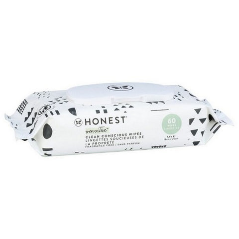 The Honest Company, Sensitive Clean Conscious Wipes Fragrance Free, 60 Count
