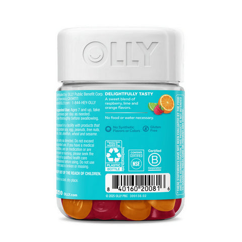 Olly, Kids Chillax Gummies Sunny Sherbet, 50 Count