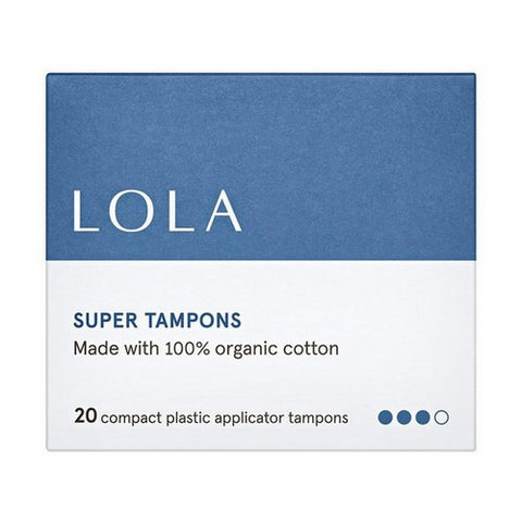 Lola, Lola Super Organic Cotton Tampons, 20 Count