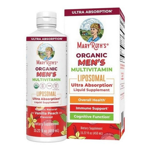 MaryRuth's, Liposomal Men 40 Plus Peach Multi Vitamin, 15.22 Oz